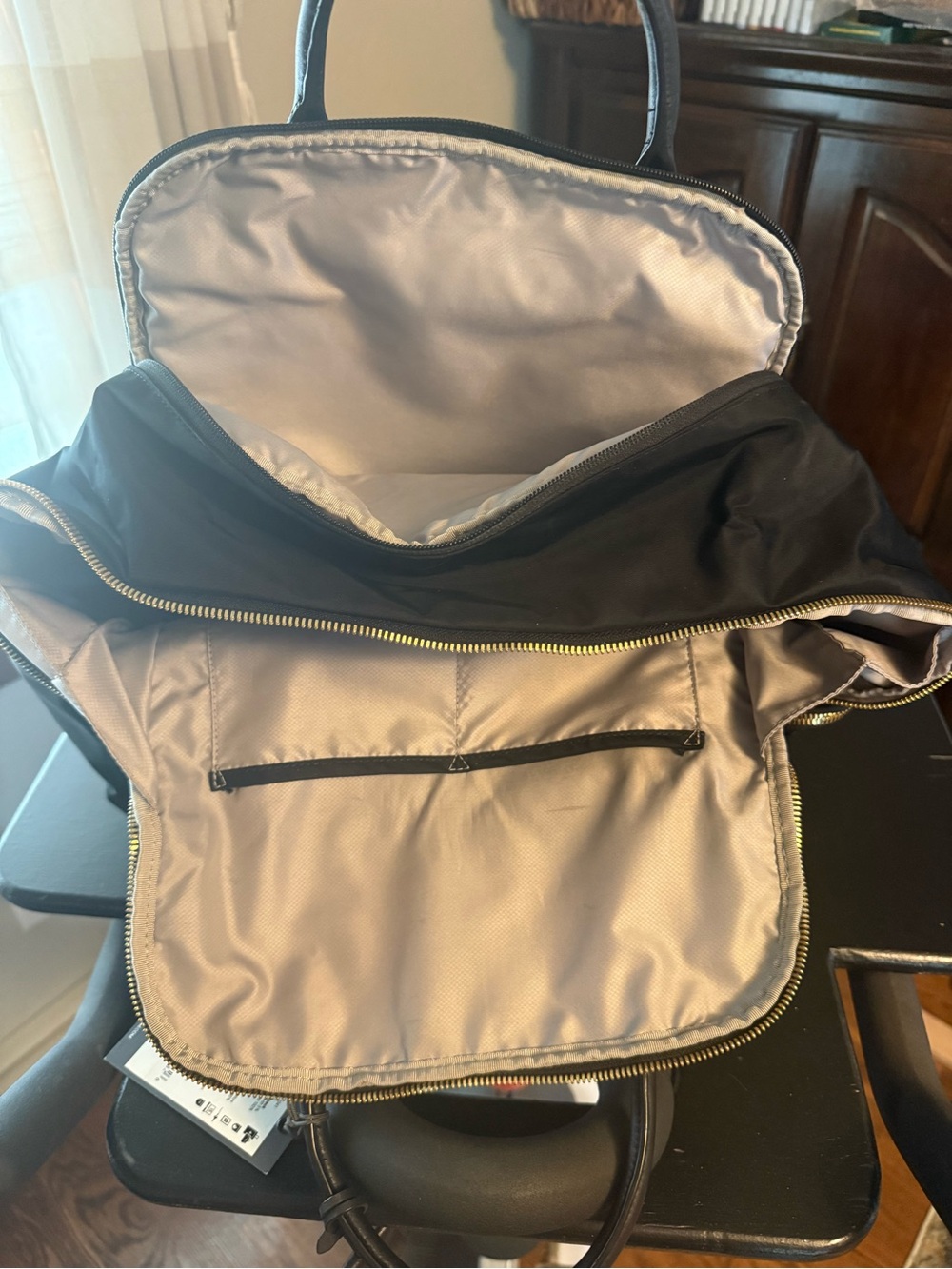 Tumi Black Backpack with Gold Hardware - Picture 8 of 8